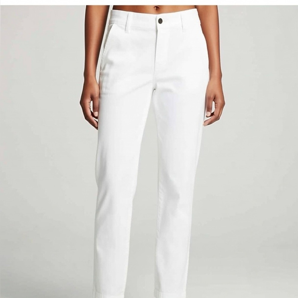 Tory Burch White Straight-Leg Fatigue Chinos Size 27 Women’s
